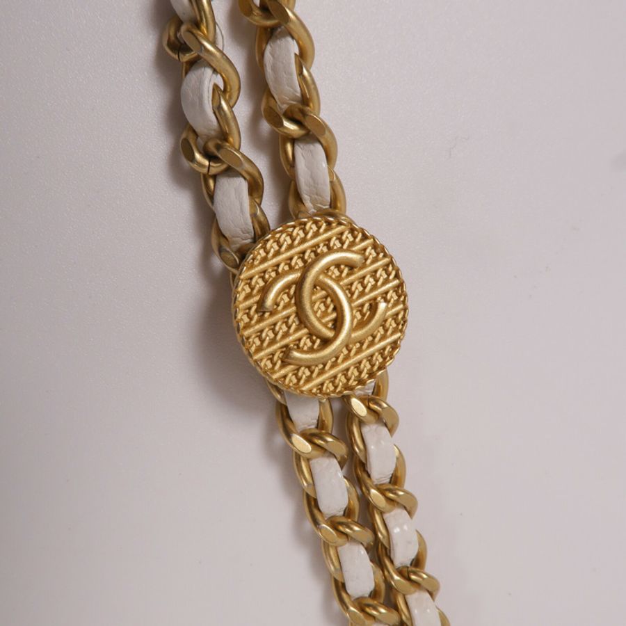 CHANEL 牛皮皮革Chain Shoulder鏈帶肩背袋-8