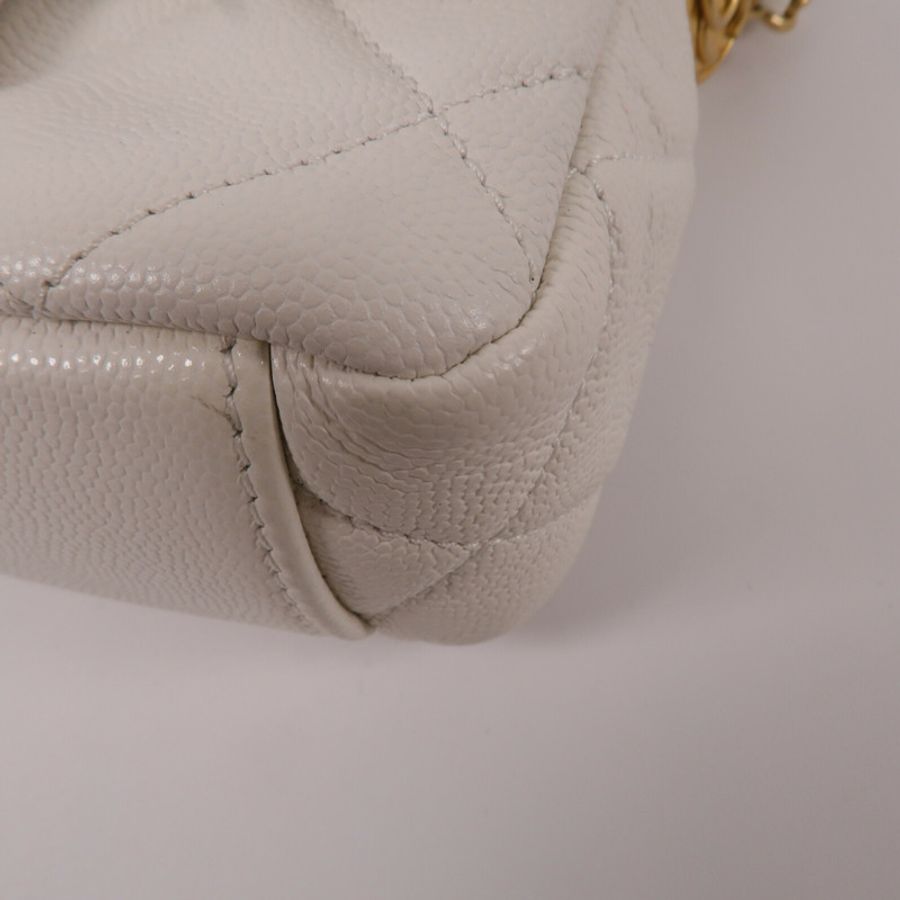 CHANEL 牛皮皮革Chain Shoulder鏈帶肩背袋-12