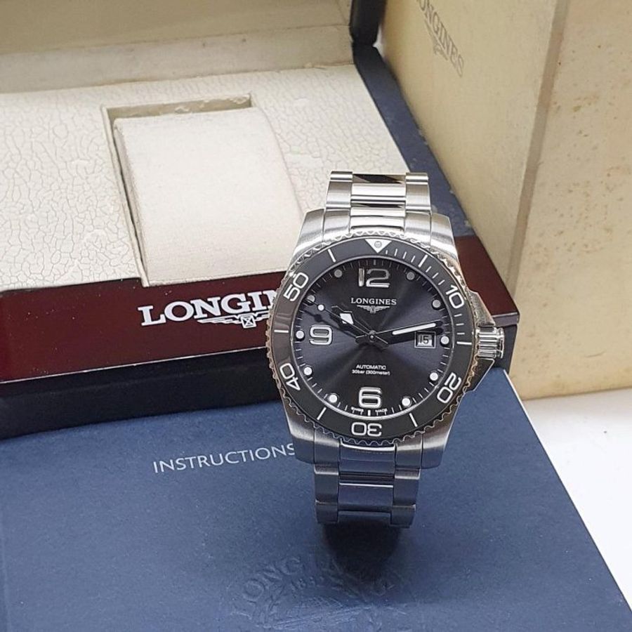 【大眾名錶】LONGINES 浪琴 L37814766 深海征服者 陶瓷錶圈 灰色面盤 錶徑41mm 大眾名錶B1385-1