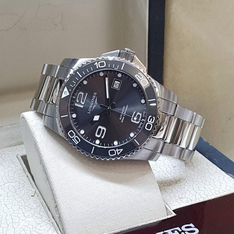 【大眾名錶】LONGINES 浪琴 L37814766 深海征服者 陶瓷錶圈 灰色面盤 錶徑41mm 大眾名錶B1385-4