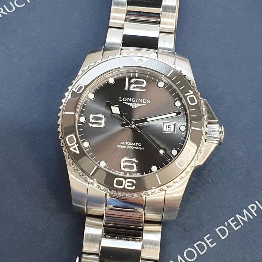 【大眾名錶】LONGINES 浪琴 L37814766 深海征服者 陶瓷錶圈 灰色面盤 錶徑41mm 大眾名錶B1385-8