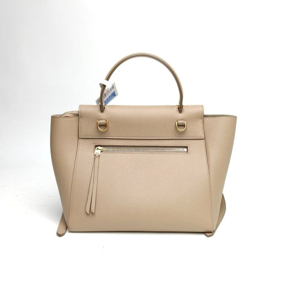CELINE Belt鯰魚包Micro淺駝色牛皮金扣肩背包-2