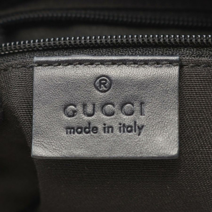 GUCCI Shelly系列斜背包 388926 帆布皮革 米色 海軍藍 二手-3