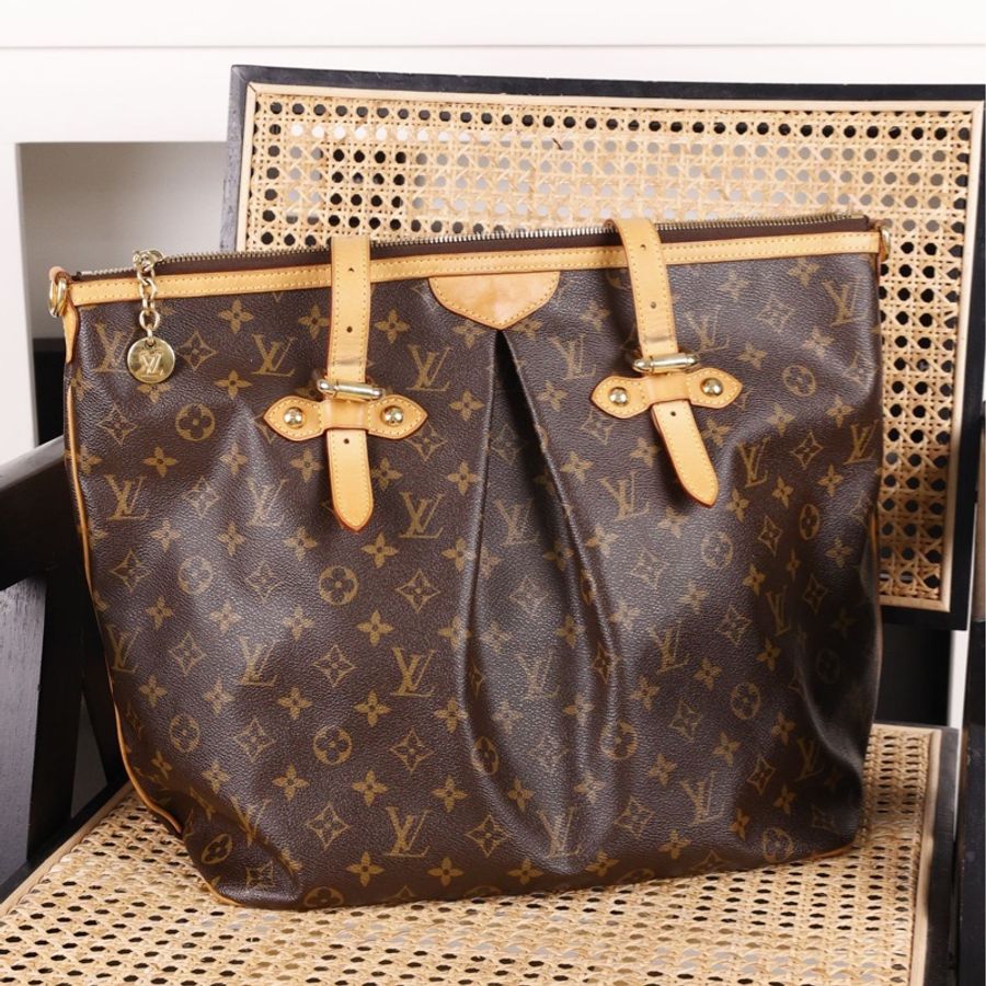 LV Palermo派拉蒙老花大号tote单肩包-5