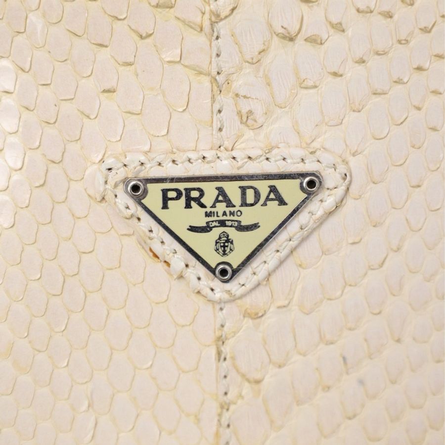Prada蛇皮压纹玳瑁肩带单肩包-6