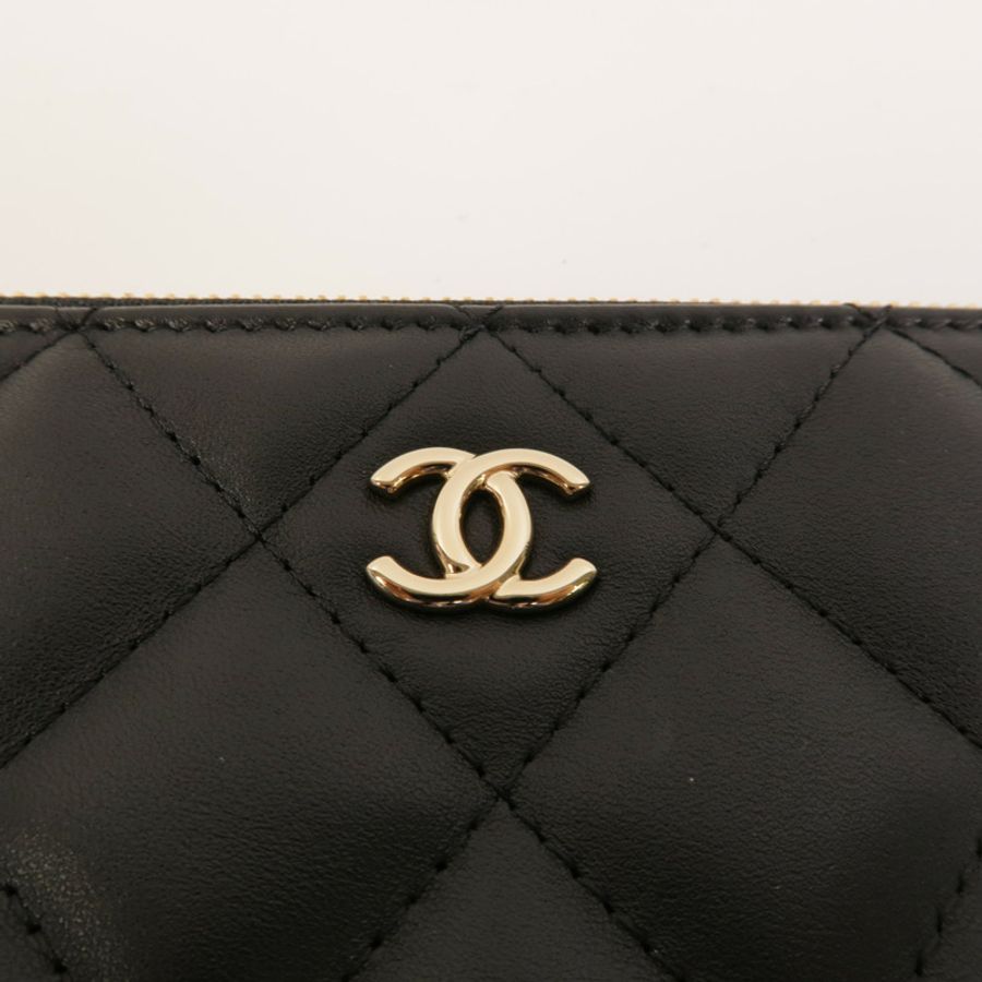 CHANEL 羊皮皮革Classic Zipped Pouch手拿包-7