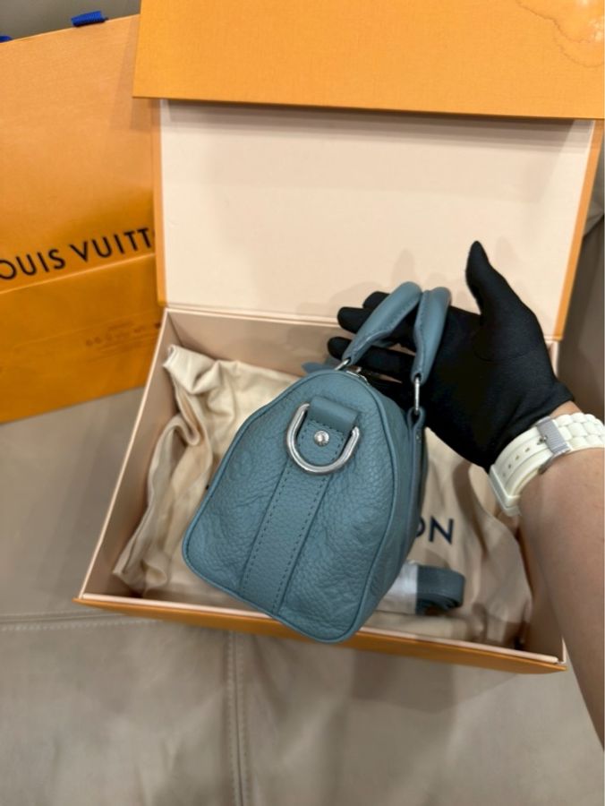 #霧湖綠 全牛皮保齡球包 全配🈶台灣購證 ✨Lv keepall25 芯片款-2