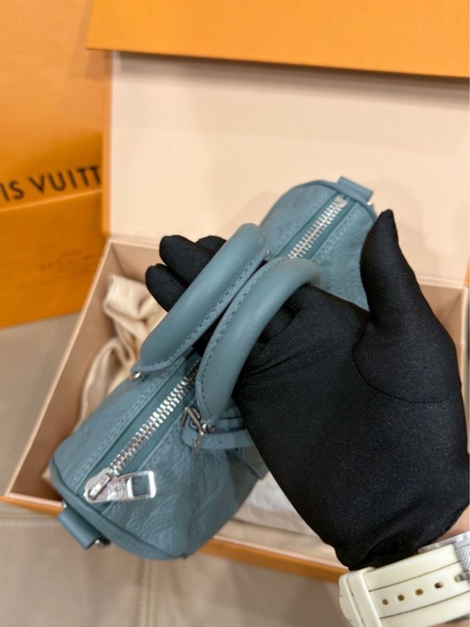 #霧湖綠 全牛皮保齡球包 全配🈶台灣購證 ✨Lv keepall25 芯片款-5