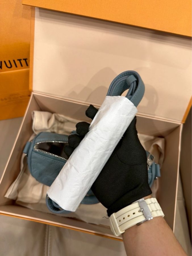 #霧湖綠 全牛皮保齡球包 全配🈶台灣購證 ✨Lv keepall25 芯片款-17