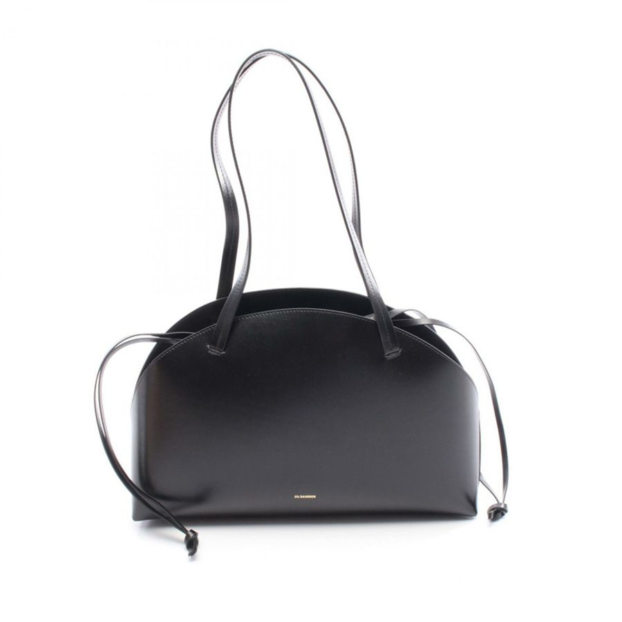JIL SANDER Curve 手提單肩包 J07ZH0054P7100001 皮革 黑色 全新 女士-0