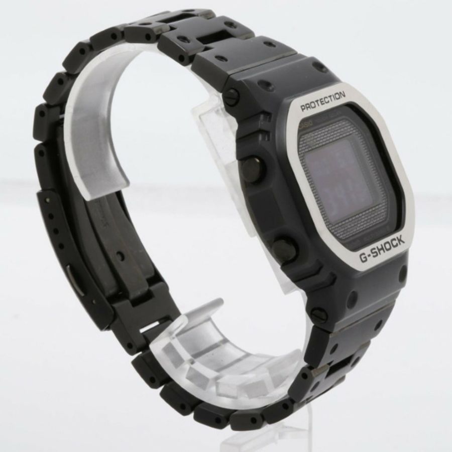 卡西歐 G-SHOCK 全金屬 5000 系列 GMW-B5000MB-1JF 黑色不鏽鋼男士手錶-2
