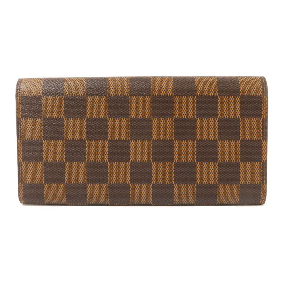 LOUIS VUITTON Damier Portefeuille Emilie Long Wallet金扣長錢包-1
