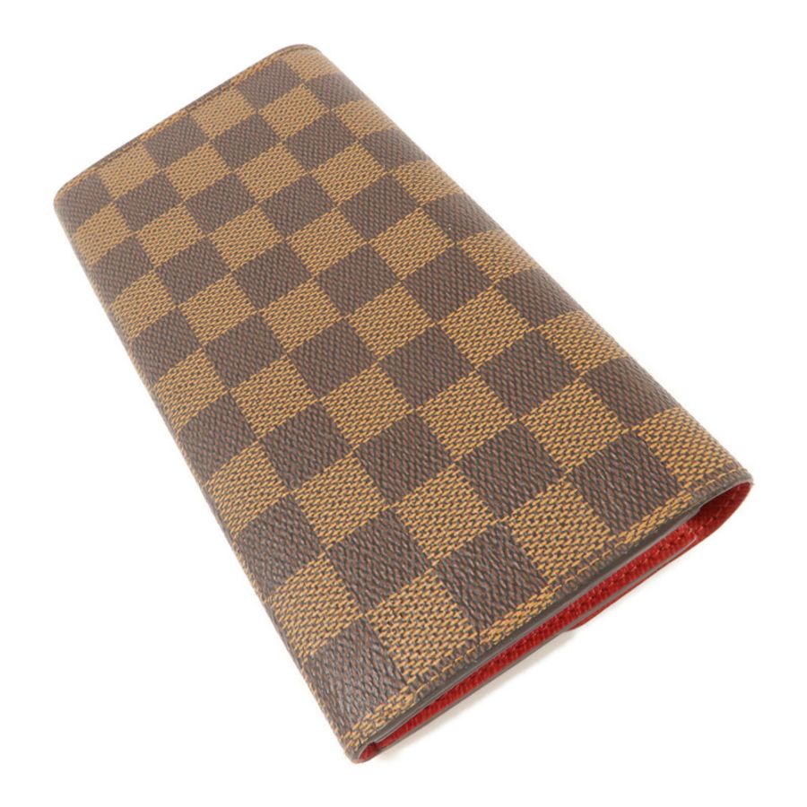 LOUIS VUITTON Damier Portefeuille Emilie Long Wallet金扣長錢包-3