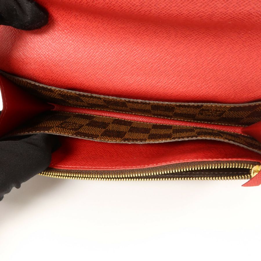 LOUIS VUITTON Damier Portefeuille Emilie Long Wallet金扣長錢包-4