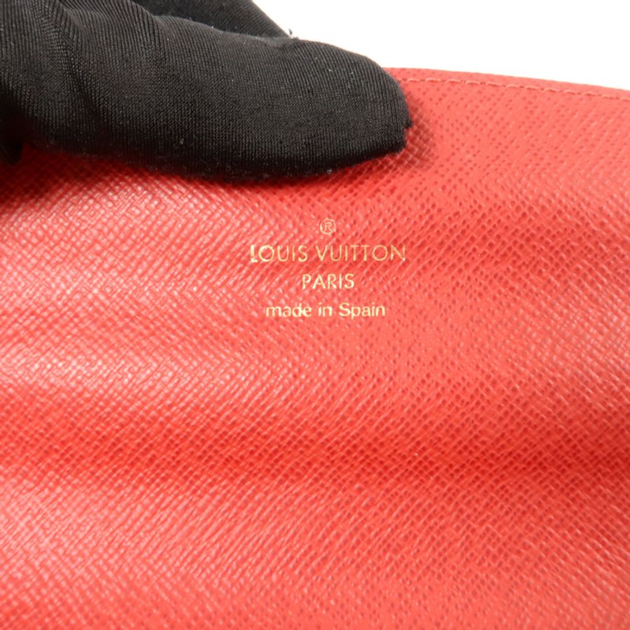 LOUIS VUITTON Damier Portefeuille Emilie Long Wallet金扣長錢包-5