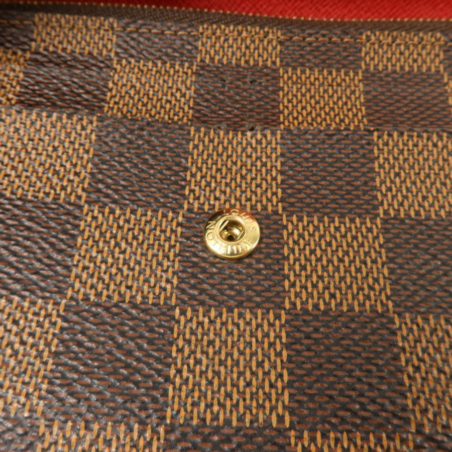 LOUIS VUITTON Damier Portefeuille Emilie Long Wallet金扣長錢包-7