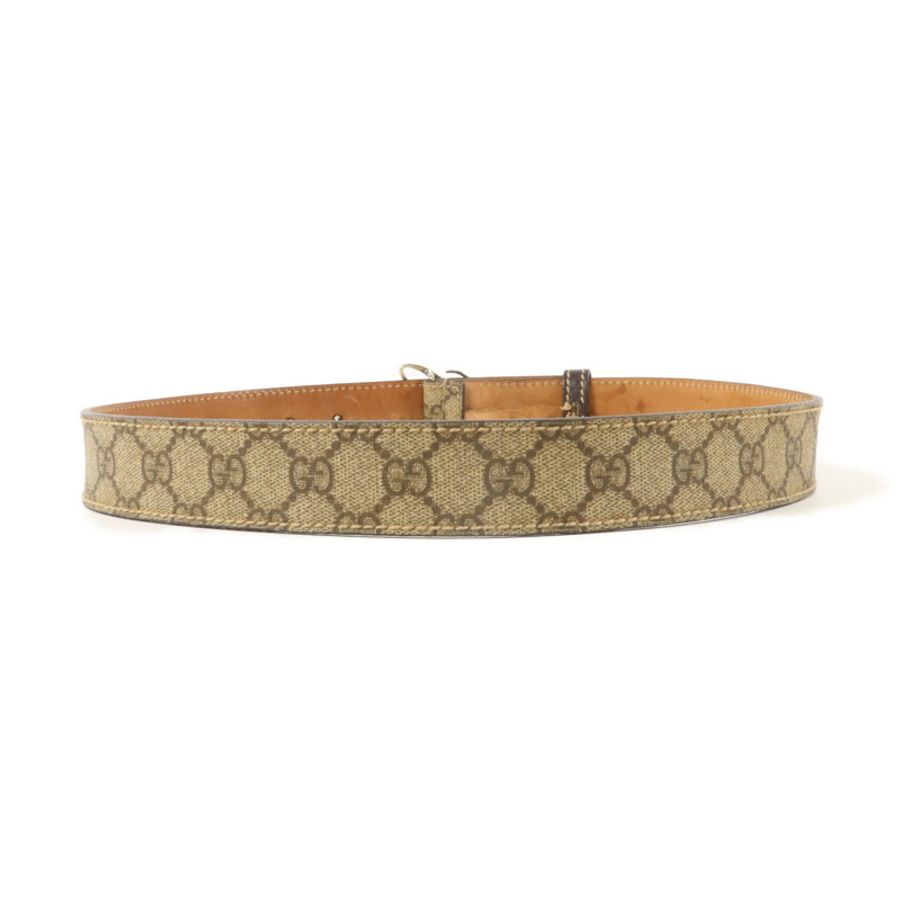 GUCCI 塗層帆布Belt 80cm皮帶-1