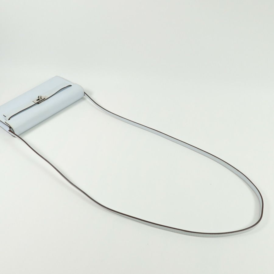 HERMES Epsom皮革Kelly To Go肩背袋Bleu Brume-9