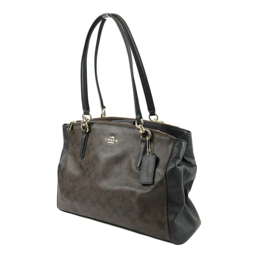 COACH 牛皮皮革Shoulder Bag手挽肩背兩用袋-2