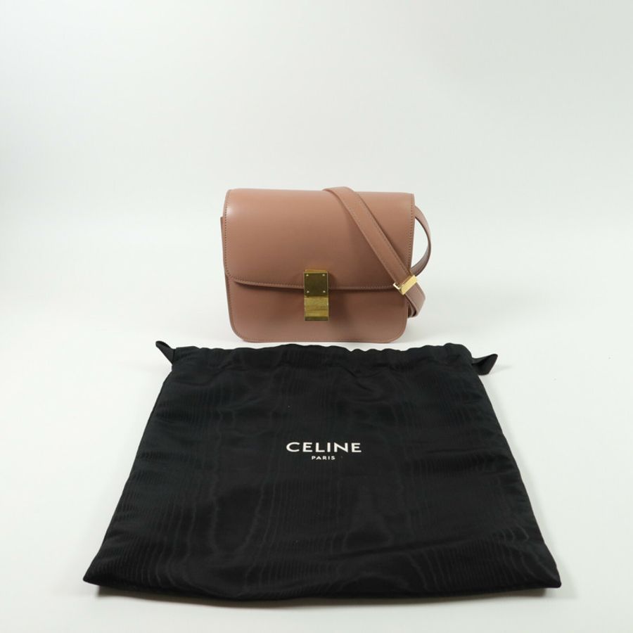 CELINE 牛皮皮革Mini Classic Box肩背袋-14