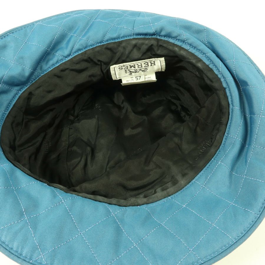 HERMES 聚酯纖維/棉質/黏膠纖維Fred Quilted Bucket Hat帽子-5