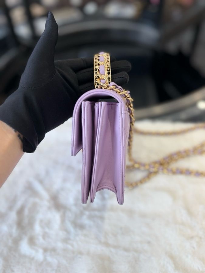 Chanel 香奈兒 紫色風琴包 芯片款-2