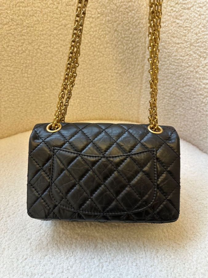 CHANEL/香奈兒 斜挎包 2.55 口蓋包 復古小牛皮 Mini 迷你芯片款 -5