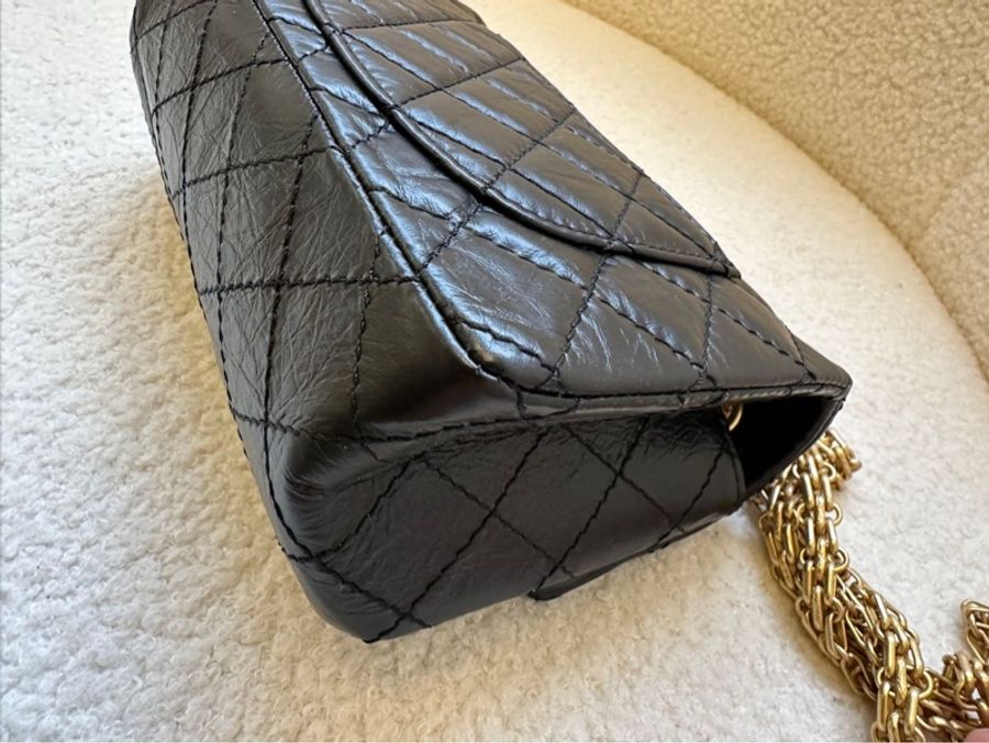 CHANEL/香奈兒 斜挎包 2.55 口蓋包 復古小牛皮 Mini 迷你芯片款 -6