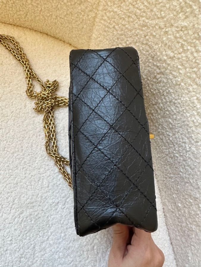 CHANEL/香奈兒 斜挎包 2.55 口蓋包 復古小牛皮 Mini 迷你芯片款 -8