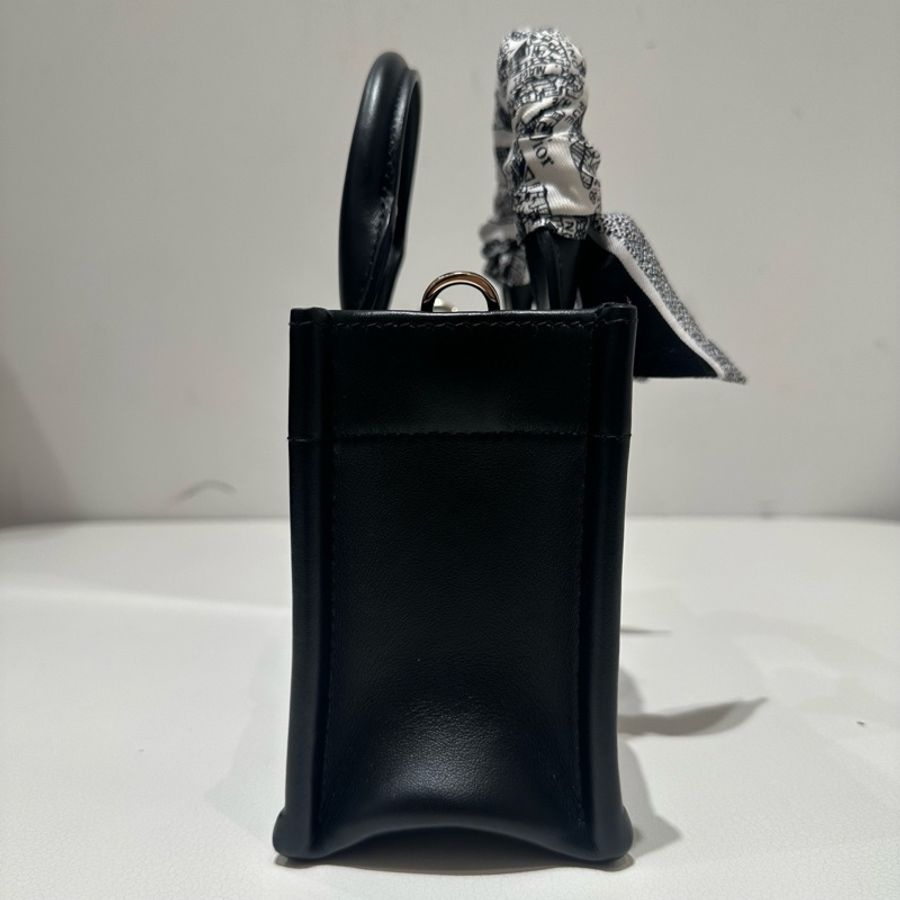 DIOR迪奧BookTote淺金色飾面超大藤格紋mini羊皮托特單肩斜挎牛皮革手提包-5