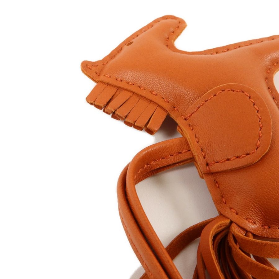 HERMES Milo皮革Rodeo PM掛飾Cuivre-3