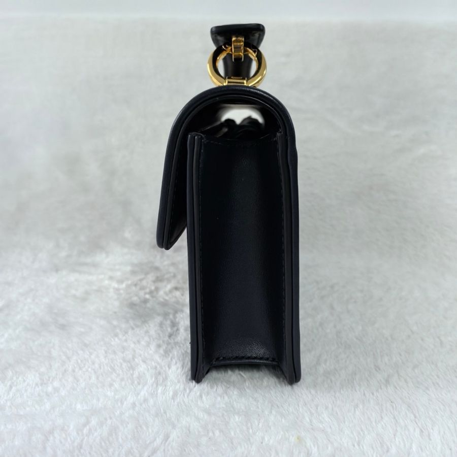 Dior 迪奧 30 montaigne Top handle 老花斜挎包 藍色 金扣-4