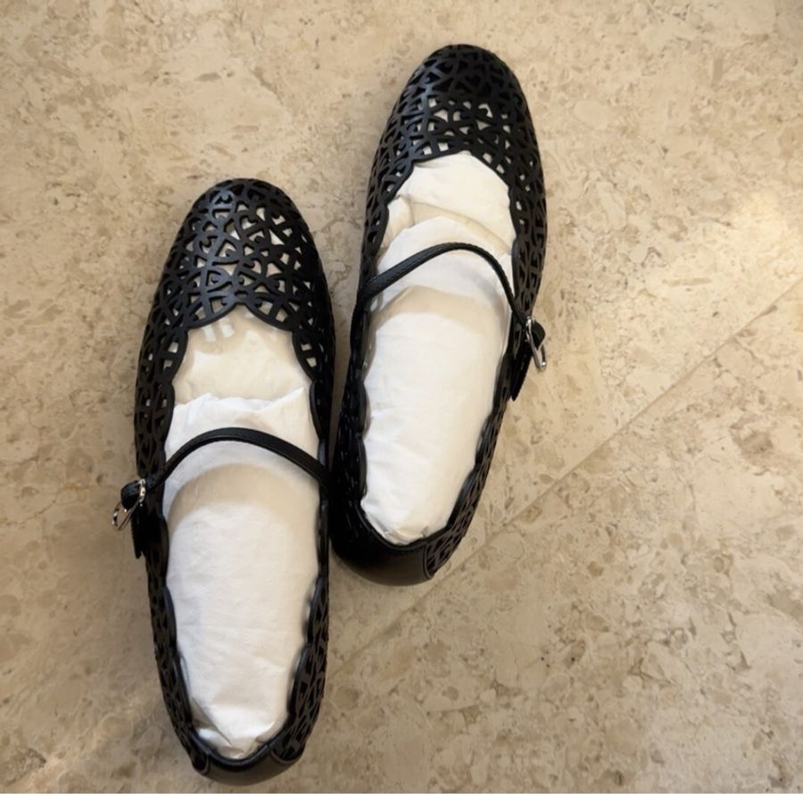 【ALAÏA風格🥿上腳超有氣質😌全網獨有】Hermes愛馬仕豬鼻子鏤空涼鞋 38碼-4