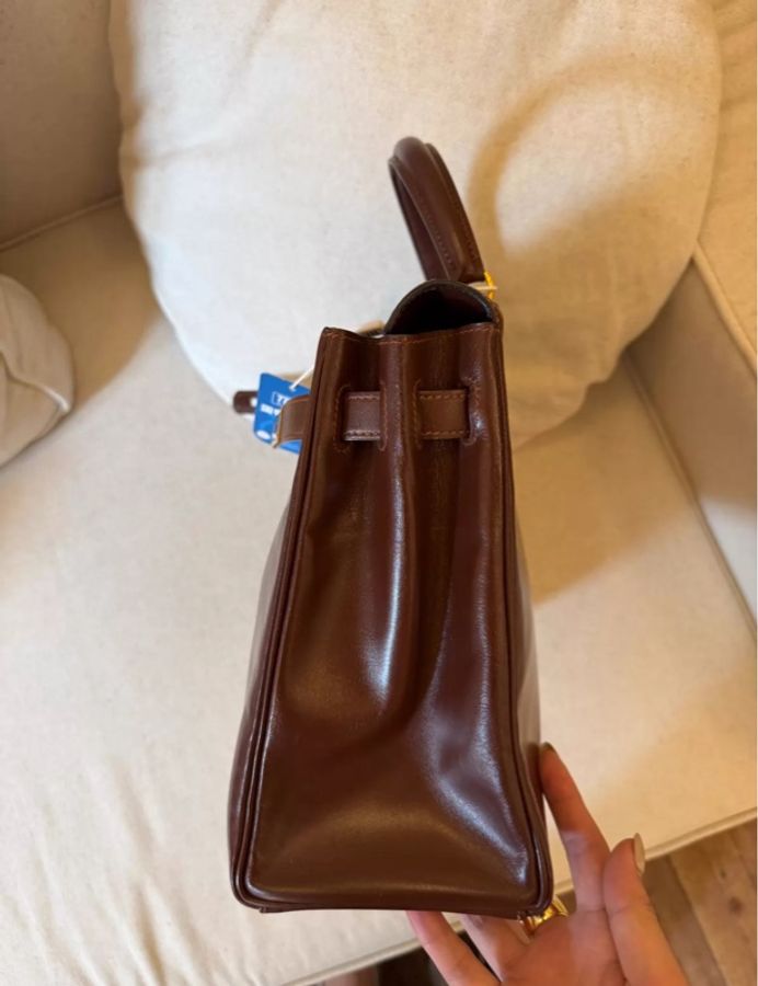 【氣質中古款✨有厚重故事感🤎全網最低價✨】愛馬仕 Hermes Kelly32 box 金扣 哈瓦那色 中古款式-2