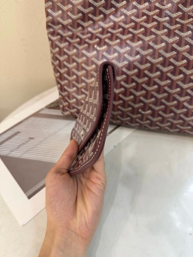 Goyard 戈雅 紅色 老花 hobo 單肩包腋下包子母包-6