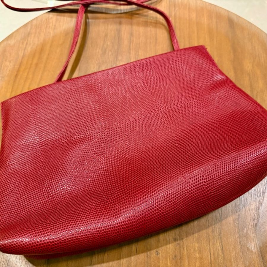 Salvatore Ferragamo 紅色肩背包-6