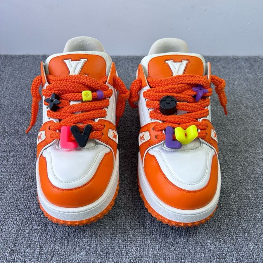 Louis Vuitton 路易威登 LV 白橙胖丁 Trainer Maxi休閒鞋 44碼-1