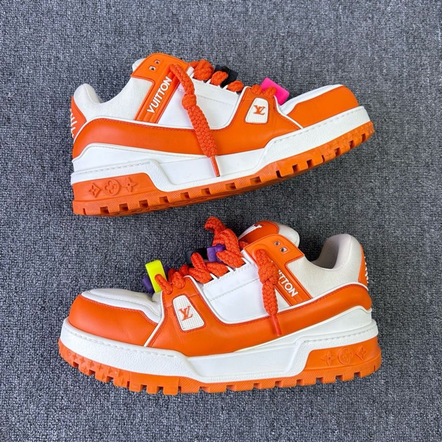 Louis Vuitton 路易威登 LV 白橙胖丁 Trainer Maxi休閒鞋 44碼-2