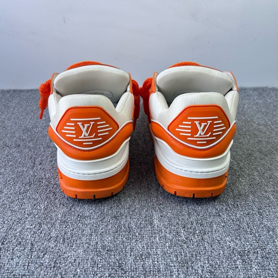 Louis Vuitton 路易威登 LV 白橙胖丁 Trainer Maxi休閒鞋 44碼-4
