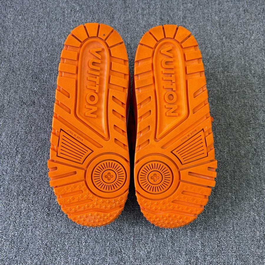 Louis Vuitton 路易威登 LV 白橙胖丁 Trainer Maxi休閒鞋 44碼-7