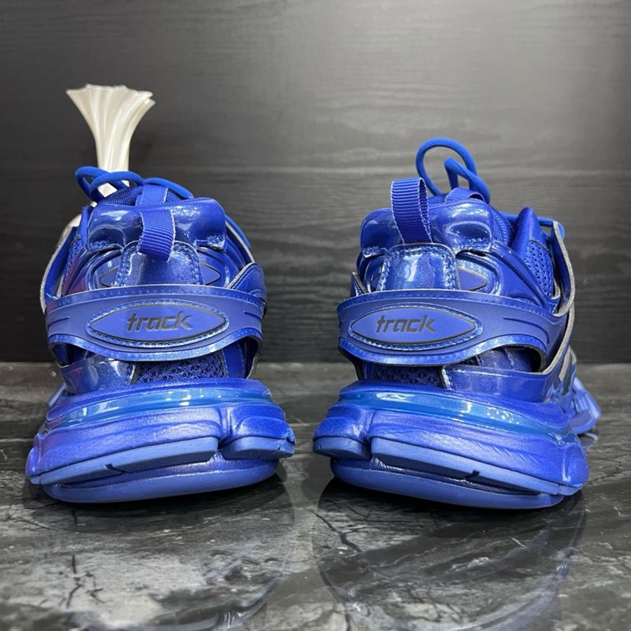 Balenciaga巴黎世家藍色漆皮Track老爹鞋休閒鞋 43碼-3