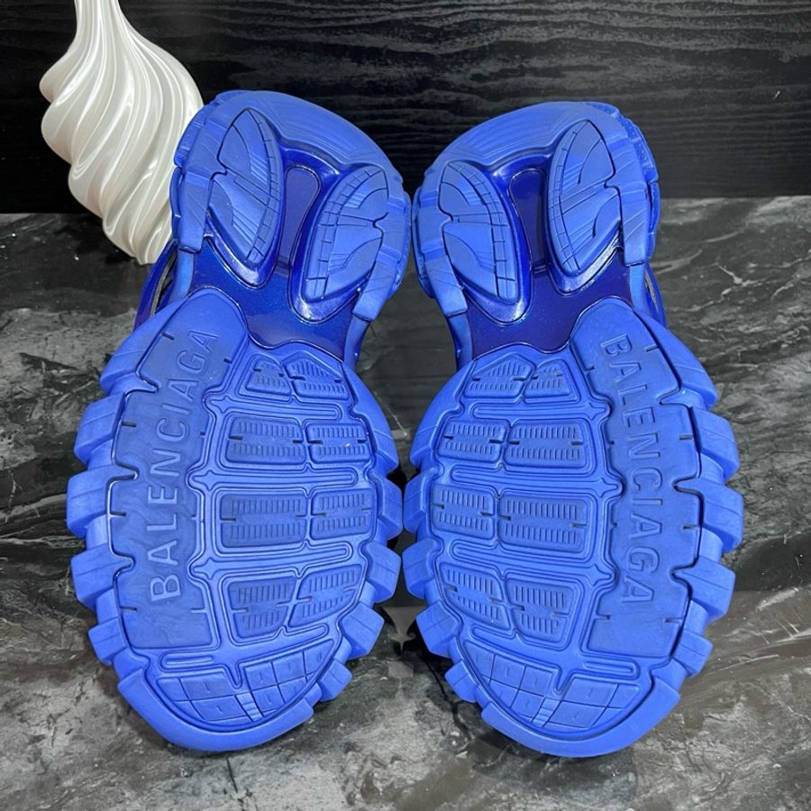 Balenciaga巴黎世家藍色漆皮Track老爹鞋休閒鞋 43碼-4
