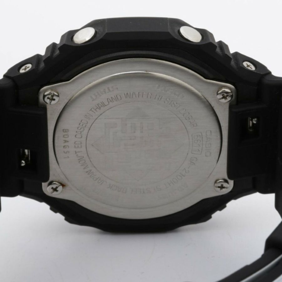 卡西歐 G-SHOCK 虎安虎陽合作款 2100 系列 GA-2100HT-1AJR 指針/數位雙顯男士腕錶,黑色樹脂錶殼/樹脂錶帶-3