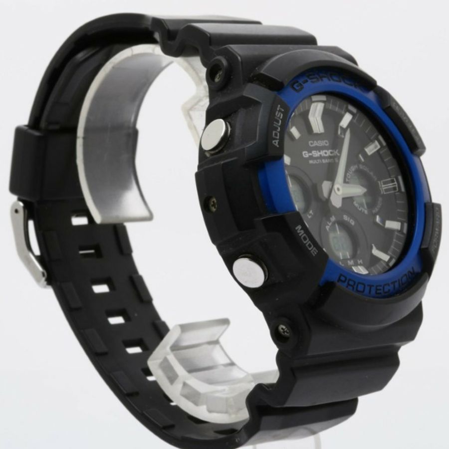 卡西歐 G-SHOCK GAW-100 系列 GAW-100B-1A2JF 指針/數位雙顯男士手錶,黑色樹脂/鋁合金錶殼-2