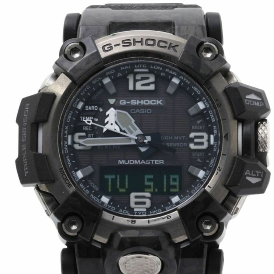 卡西歐 G-SHOCK Master of G-Land Mudmaster GWG-2000-1A1JF 黑色不鏽鋼樹脂男士手錶-0