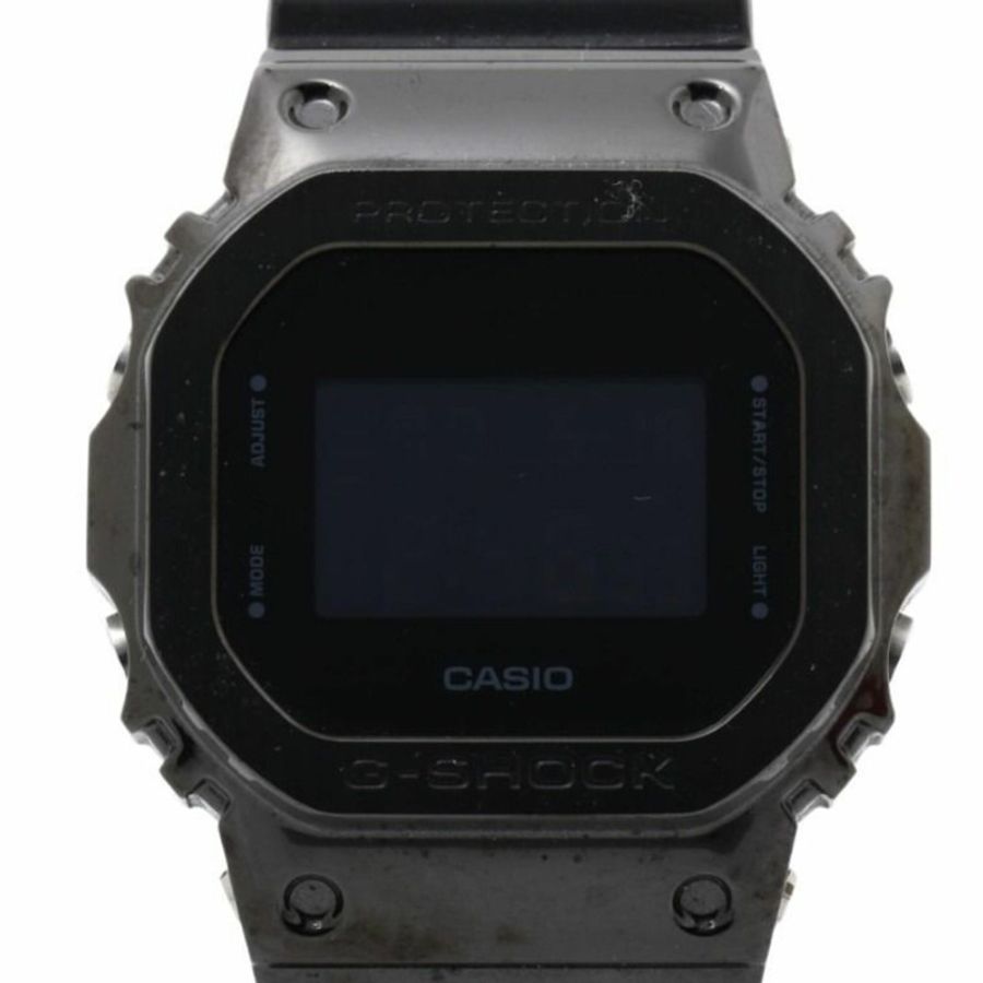 卡西歐 G-SHOCK 數字 5600 系列 GM-5600B-1JF 黑色不鏽鋼樹脂男士手錶-0