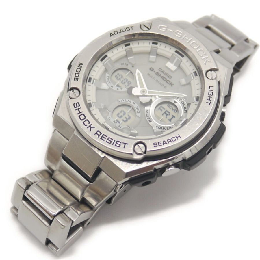 卡西歐 G-SHOCK GST-W110D-7AJF 電波太陽能手錶,白色錶盤-7