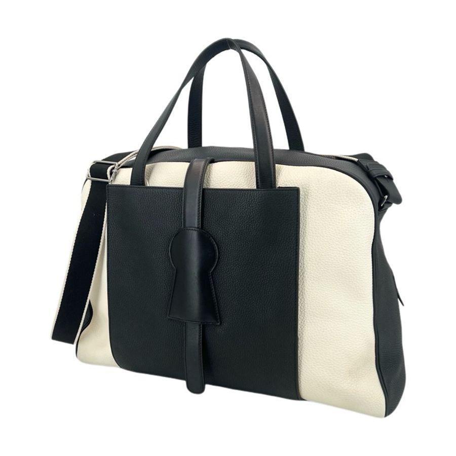 Delvaux 德爾沃 旅行包 黑白熊貓拼色手提包斜挎包-3