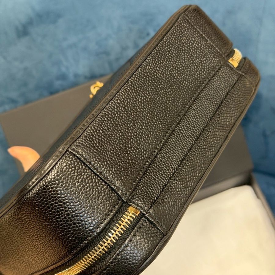 全新全配🖤✨#香奈兒 #黑金荔枝 #vanity case #相機包-8