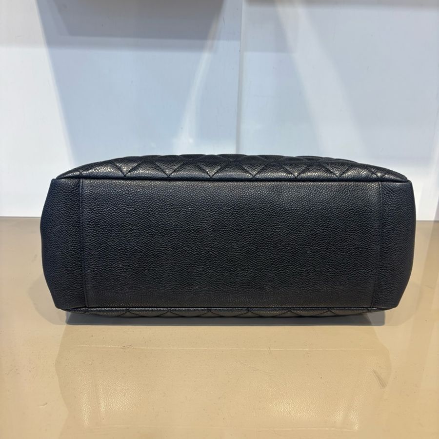 Chanel 黑荔枝牛皮GST手提肩背托特包-2